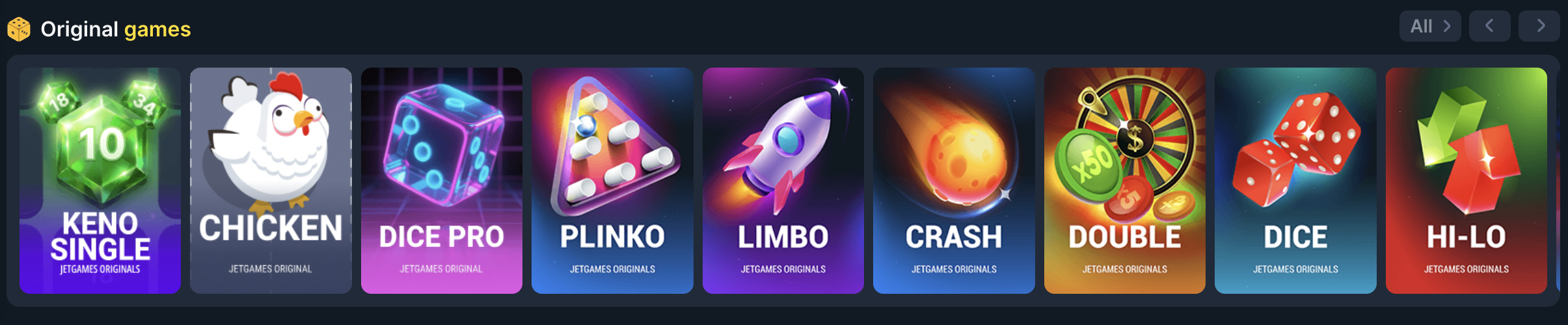 Coins.Game Original games – Keno, Chicken, Dice Pro, Plinko, Limbo, Crash, Double, Hi-Lo